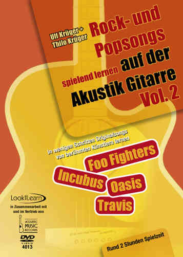 Krüger, Thilo & Krüger, Ulf: Rock- und Popsongs spielend lernen auf der Akustik Gitarre, Vol. 2